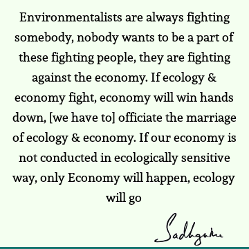 people Quotes : balance, ecology Quote