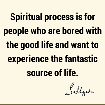 experience Quotes : Life, spirituality, spiritual process, people Quote