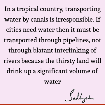india Quotes : water crisis Quote