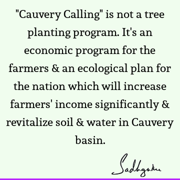 cauvery calling Quotes : water crisis Quote