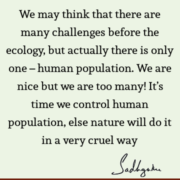 Nature Quotes : ecology Quote