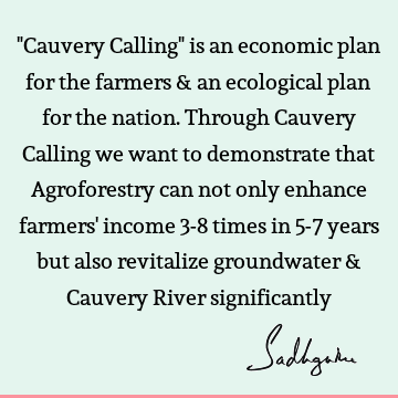 cauvery calling Quotes : economics Quote