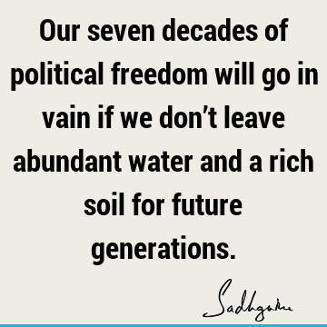 cauvery calling Quotes : water crisis Quote