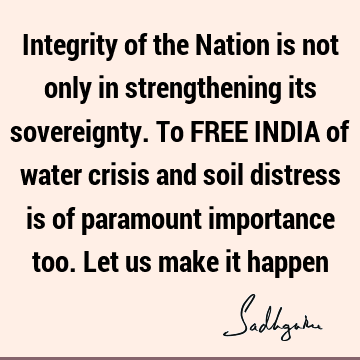 india Quotes : water crisis Quote