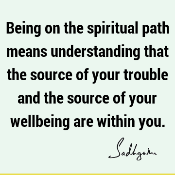 understanding Quotes : spirituality, spiritual process, well being Quote