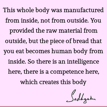 intelligence Quotes : food, body Quote