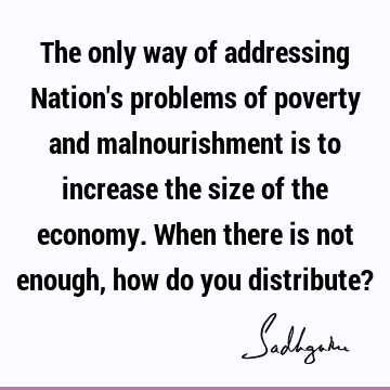 nation Quotes : solution, economics Quote