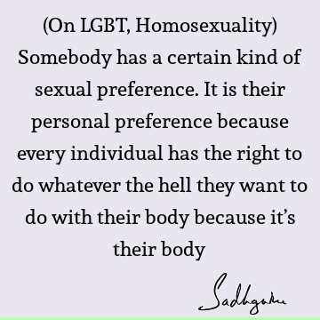 sexuality Quotes : body Quote