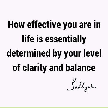 Life Quotes : Short, balance Quote