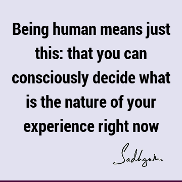 experience Quotes : being human Quote