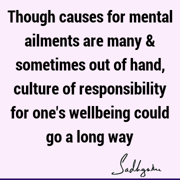 responsibility Quotes : well being Quote