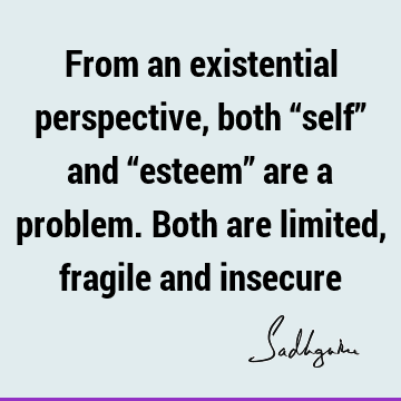 perspective Quotes : problems, existence, limitation Quote