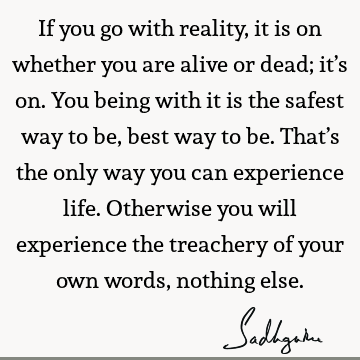 reality Quotes : experience Quote