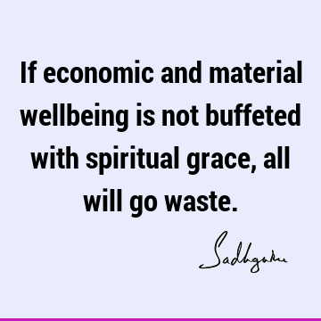 spirituality Quotes : grace, economics, well being Quote