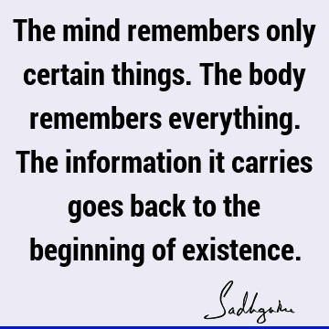 mind Quotes : existence, body Quote