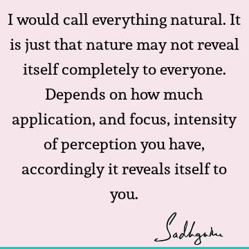Nature Quotes :  Quote