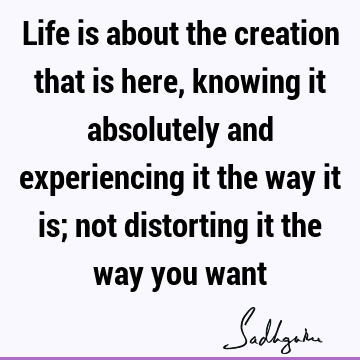 creation Quotes : Life, perspective, experience Quote