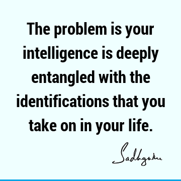 intelligence Quotes : problems Quote