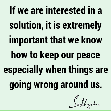Peace Quotes : solution Quote