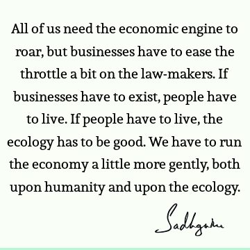 economics Quotes : ecology Quote