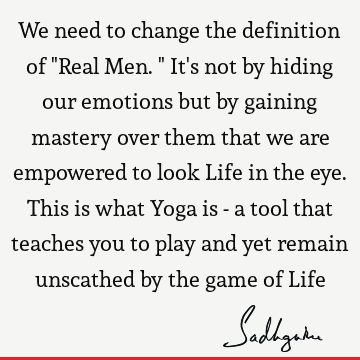We need to change the definition of 